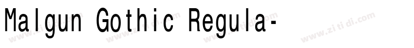 Malgun Gothic Regula字体转换 Malgun Gothic Regula字体转换